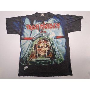 Vintage Iron Maiden Eddie Aces High 90s Winterland AOP T Shirt Size XL